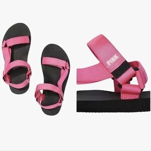 Victoria's Secret PINK velcro sandals NWT